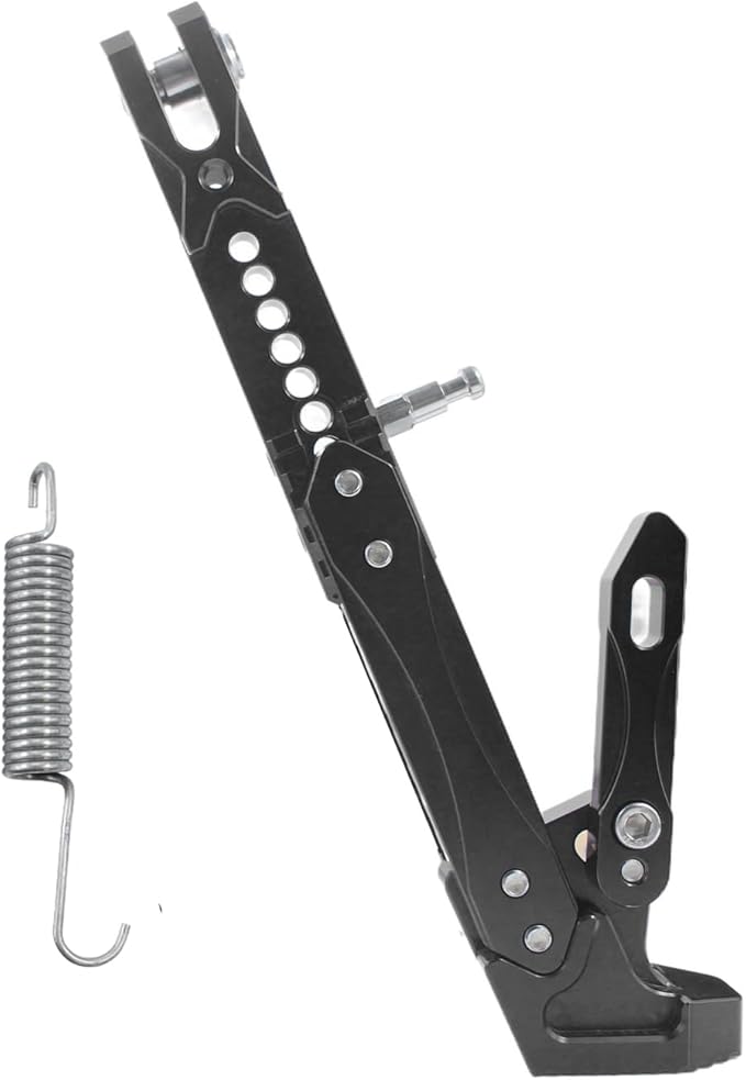 Universal Motorcycle Kickstand Adjustable Foot Side Support Parking Kickstand for Electric Motorbike Parking Foot Side Support Stand (black-260-300)