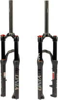 BUCKLOS YINO 24 inch MTB Air Suspension Fork 120mm Travel, QR 9mm/100 * 15mm Thru Axle Disc Brake, 1-1/8" Straight Tube Manual Lockout XC AM Ultralight Mountain Bike Front Forks