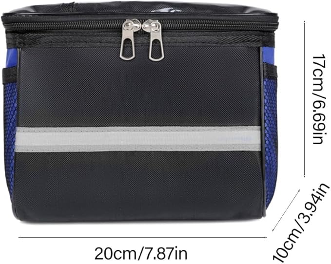 Bicycles Front Frame Storage Pouches with Reflectives Strips Road Bikes Handlebars Bag Cycling Accessories Easy installa