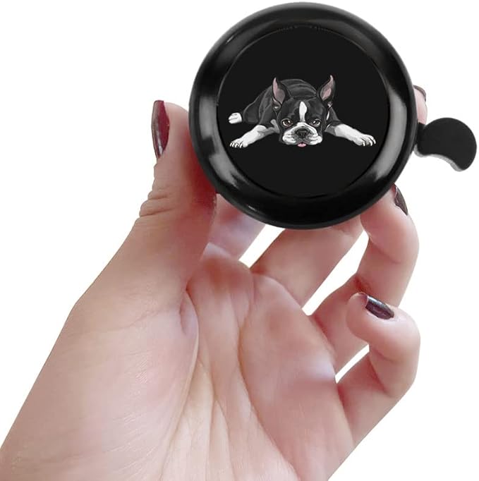 WIRESTER Black Aluminum Round Bike Bell, Classic Ring Bicycle Bell, Bike Accessories Bell Ring for Adults Kids Girls Boys