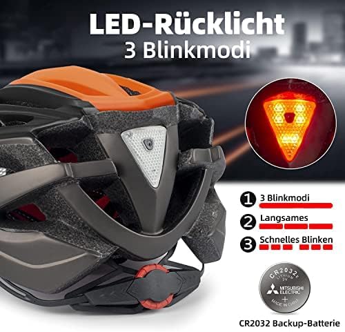 Shinmax Bike Helmet, CPSC/CPC Bike Helmet for Adult Men Women with Magnetic Goggles&Led Back Light Cycling Helmet Adjustable SM-T69