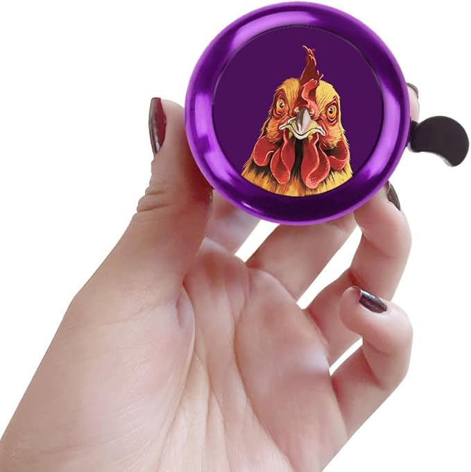 WIRESTER Purple Aluminum Round Bike Bell, Classic Ring Bicycle Bell, Bike Accessories Bell Ring for Adults Kids Girls Boys