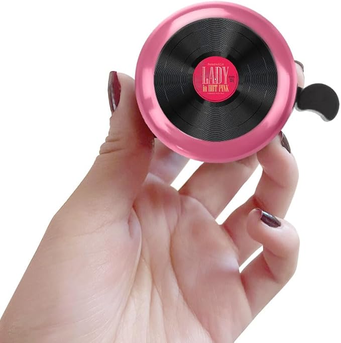 WIRESTER Pink Aluminum Round Bike Bell, Classic Ring Bicycle Bell, Bike Accessories Bell Ring for Adults Kids Girls Boys