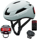Bike Helmet, Smart App Program Bike Helmet with USB Rechargeable Light, Back Light Mountain for Adult&Men Women, with Turn Signals Remote Control