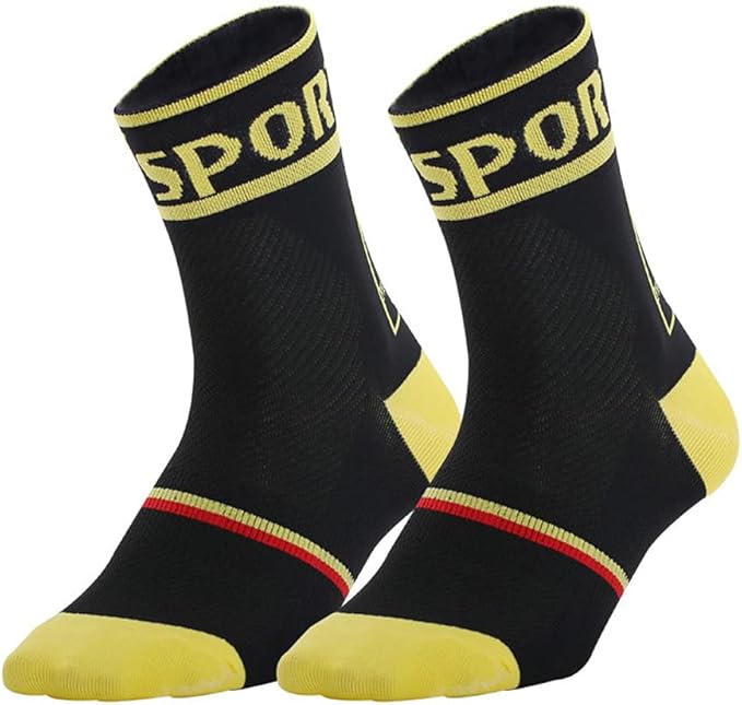 Cycling Socks Pro Mens Womens Riding Socks Bicycle Bike Sport Ankle Athletic Socks XC MTB BMX Black White Pink Blue Green