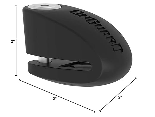 ONGUARD Smart Alarm Disc Lock – 10 mm Carbide-Reinforced Steel Pin, 120 dB Motion Sensor Alarm, Stainless Steel Body, Reminder Cable & Carrying Case