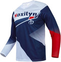Men's MTB Shirt Long Sleeve Off-Road Motocross Cycling Jersey Mountain Bike Shirts Quick-Dry Moisture Wicking