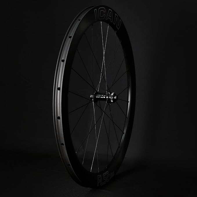 ICAN FL 38/52 Max Carbon Disc Road Bike Wheelset 700C with 36T Ratchet System Hub 21mm Inner Width Clincher Tubeless Compatible