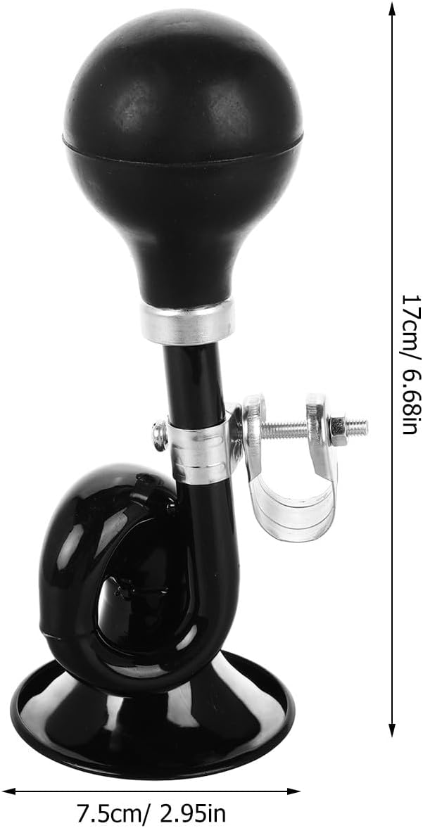 Milisten Loud Bicycle Air Horn Spiral Shape, Retro Squeeze Bike Horn for Mountain and Road Bikes, Black Vintage Cycling Bell Alarm for Outdoor Riding Safety