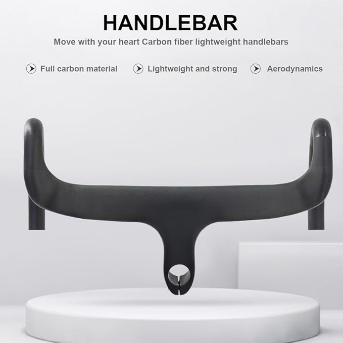 RXL SL carbon fiber road bike bars with integrated stem integrated handlebar carbon road bike handlebars drop handlebar 1-1/8"(28.6mm) 3K Glossy/Matte drop handlebars 400/420/440 90/100/110/120