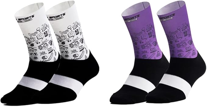 Cycling Socks Pro Mens Womens Riding Socks Bicycle Bike Sport Ankle Athletic Socks XC MTB BMX White Yellow Blue Green Red