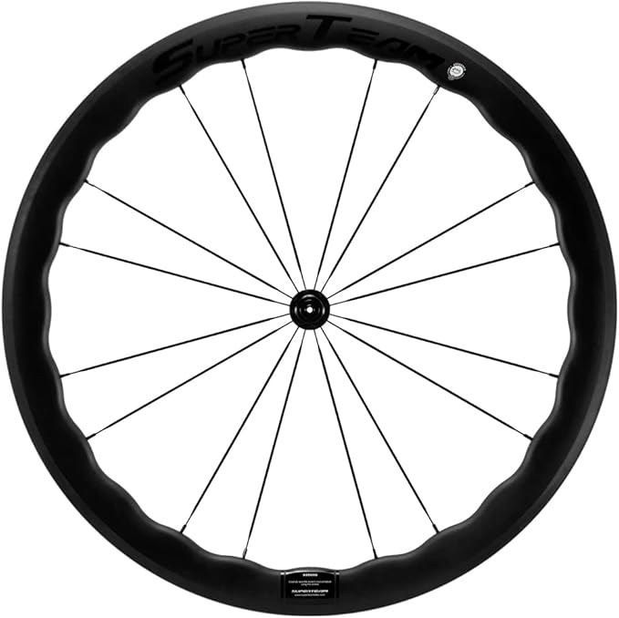 SUPERTEAM Carbon Wheelset 700C Tubeless Bike Wheel Wave Rim 45,50MM V Brake