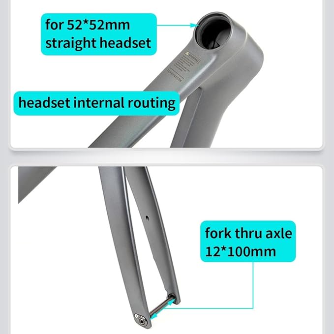 Carbon Road Bike Frameset 700C Disc Brake Racing Bike Frame Thru Axle 12 * 100/12 * 142mm Breaking Wind Frame 43.5/46/48/50/52/54/56CM Internal Routing