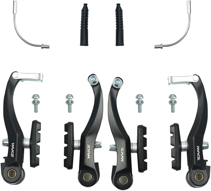 V Brakes, Linear Bicycle Brake Set, Bicycle Brake Levers 2pcs Mountain Bike Brake Handles 2.5 Finger 2.2cm Diameter for Most Bicycle, Road Bike, MTB, BMX, Cycling