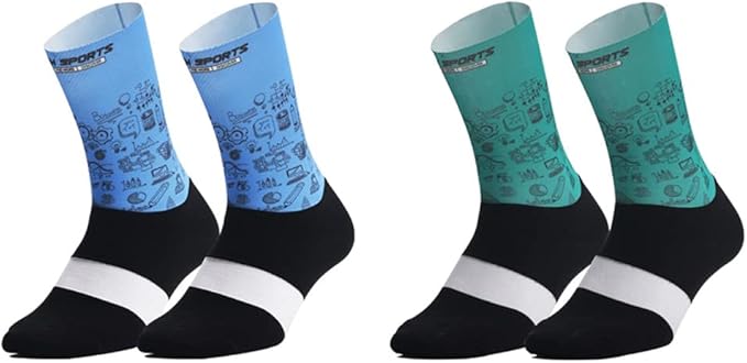 Cycling Socks Pro Mens Womens Riding Socks Bicycle Bike Sport Ankle Athletic Socks XC MTB BMX White Yellow Blue Green Red