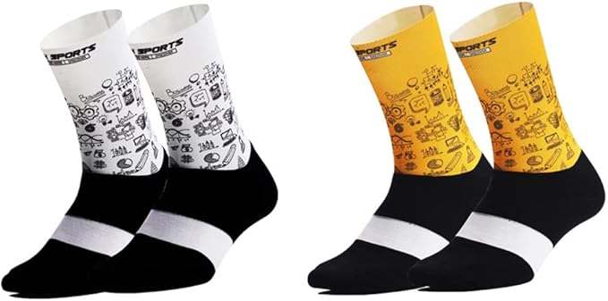 Cycling Socks Pro Mens Womens Riding Socks Bicycle Bike Sport Ankle Athletic Socks XC MTB BMX White Yellow Blue Green Red