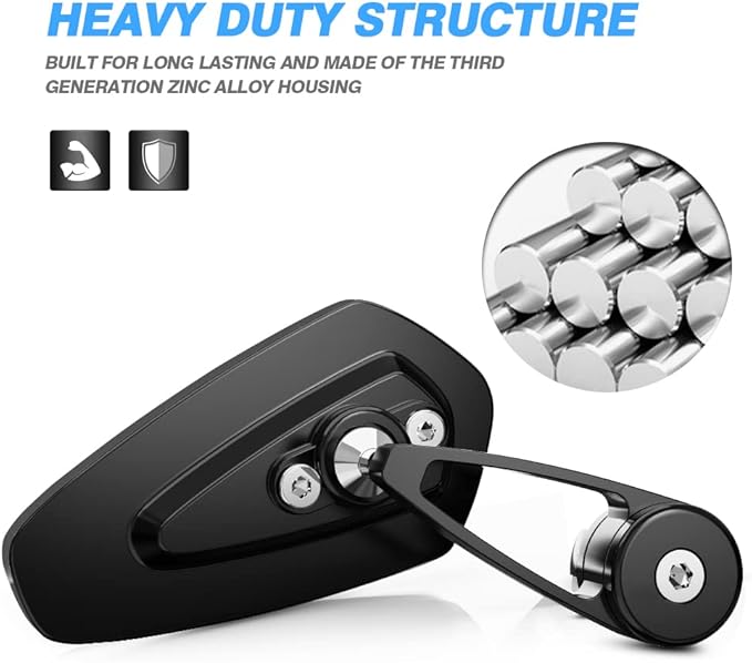 MICTUNING Motorcycle Mirrors - 7/8" (22mm) Bar End Rear View Mirrors Compatible with Most Honda Grom, Yamaha, Kawasaki, Ducati, Suzuki and More