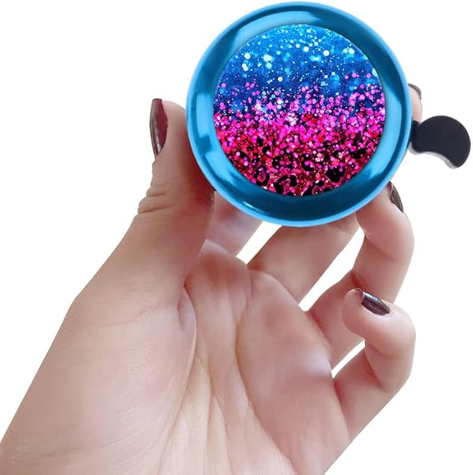 WIRESTER Blue Aluminum Round Bike Bell, Classic Ring Bicycle Bell, Bike Accessories Bell Ring for Adults Kids Girls Boys