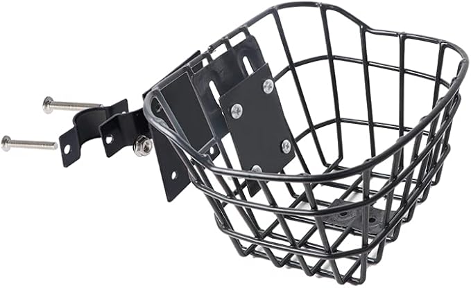 Bike Basket with a Fixed Holder,Kids Small Scooter Tricycle Accessories Kit with Bells Tools,Rust-Resistant Electric Bicycle Front Baskets Accessories for Women and Men