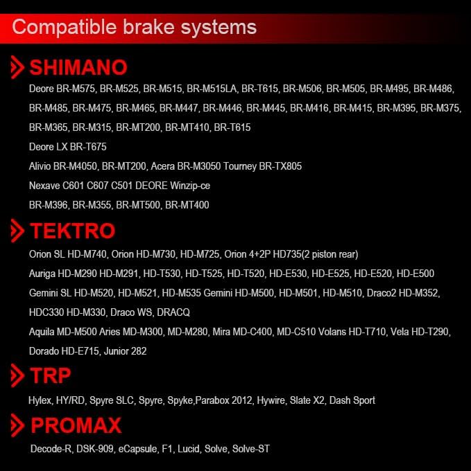 Quiet Semi-Metallic Bike Brake Pads - Compatible with Shimano Deore/MT200 ; Compatible with Tektro - Long-Lasting, Low-Noise, All-Weather & Heat-Resistant for MTB/Ebike (2 Pairs)