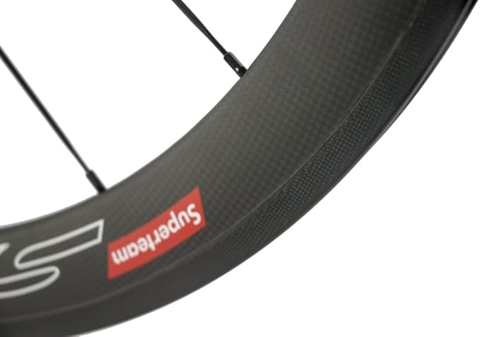 Superteam Carbon Fiber Road Bike Wheels 700C Clincher Wheelset 50mm Matte 23 Width