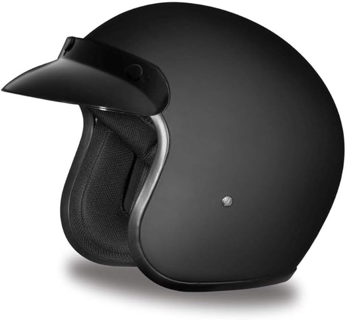 Daytona Helmets Retro 3/4 Open Face Motorcycle Helmet - Vintage Style, DOT Approved Helmet for Men & Women, Lightweight, Adjustable Fit, Removable Visor - Bike, Moped, Chopper, Scooter Helmet
