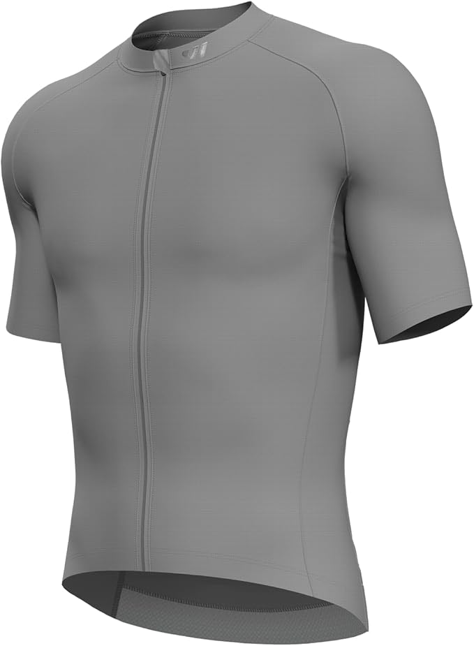 Lo.gas Cycling Jersey Men Short Sleeve, Road Bike Jerseys Full Zipper with Pockets, Bicycle Clothing Breathable Quick Dry