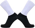 Men'S Crew Socks Summer Breathable Cycling Socks Men Anti Slip Seamless Aero Bike Wearproof Road Calcetines Ciclismo Wh, Whiteblack
