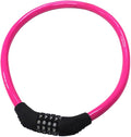 Sanwo Security Bike Lock 4 Digit Resettable Combination Cable Lock for Bicycle, 2 Feet x 1/2 Inch