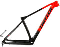Carbon Fiber Bike Frame 27.5er 29er XC Hardtail Mountain Bike Frame 15''/17''/19'' Disc Brake Frame Thru Axle 148mm Universal 142mm(Red,27.5 * 15'')