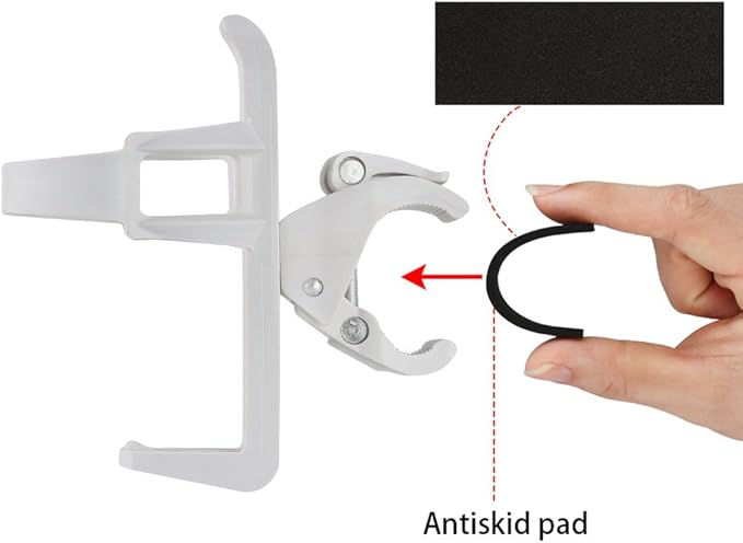 Accmor Bike Water Bottle Holders No Screws, Universal Bike Cup Holder, 360 Degree Rotatable Bike Water Bottle Cage, Water Bottle Holders for Kids Bike Adult Bike, White