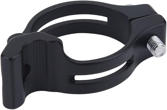 Alomejor Front Derailleur Clamp, Lightweight Hollow Design High Strength Aluminum Alloy Bike Clamp for Road Mountain Bikes Cyclists Commuters Racing