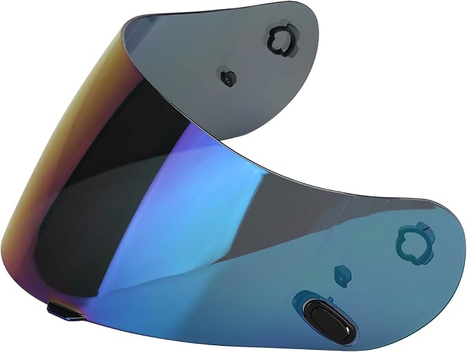 LKV HJ-09 Visor Replacement Face Shield Motorcycle Helmet Visor Anti-Scratch for CL-15 CL-16 CL-17 CL-SP CS-R1 CS-R2 CS-R3 FS-10 FS-15 IS-16 (Chrome Colourful)