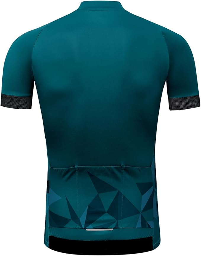 Santic Men’s Cycling Jersey Short Sleeve Bike Shirts for Men Bicycle Jacket with Pockets Breathable & Quick Dry Yorkson