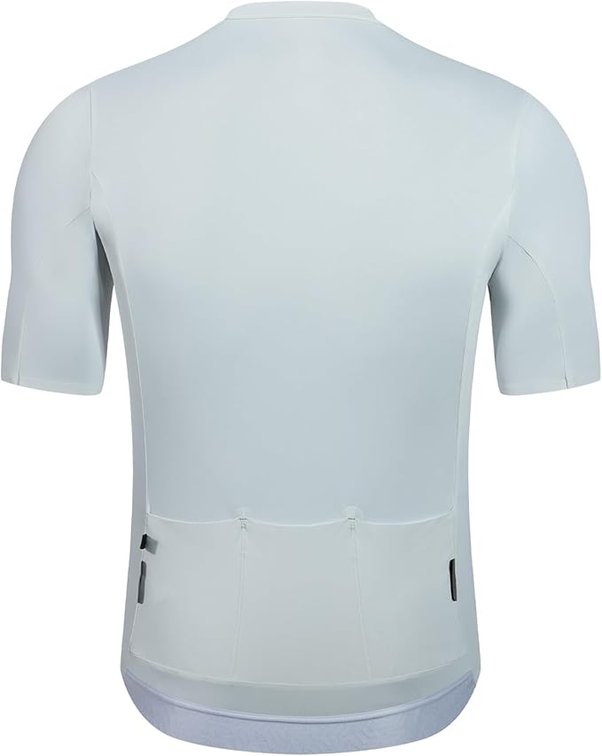 Santic Men's Cycling Jersey Short Sleeve Tops Bicycle Bike Shirt Full Zipper UPF 50+ Bicycle Jersey with Pockets