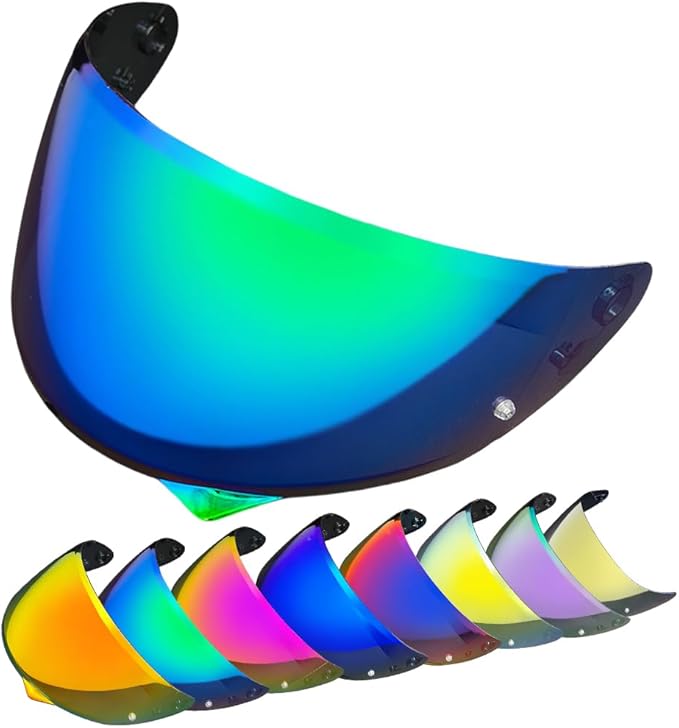 HJ-34P Helmet Visor Replacement for HJC C10.Motorcycle Helmet Shield UV Protection Compatible with HJC C10 (Revo Deep Green)