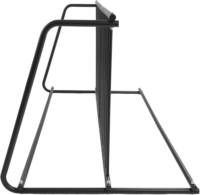 11 Slots Floor Bike Rack Stand, Dual Sided Bicycle Storage Stand with Multiple Adaptive Parking Slots and Complete Accessories, Commercial Tactile-Safe Floor Bike Rack Stand (Black)