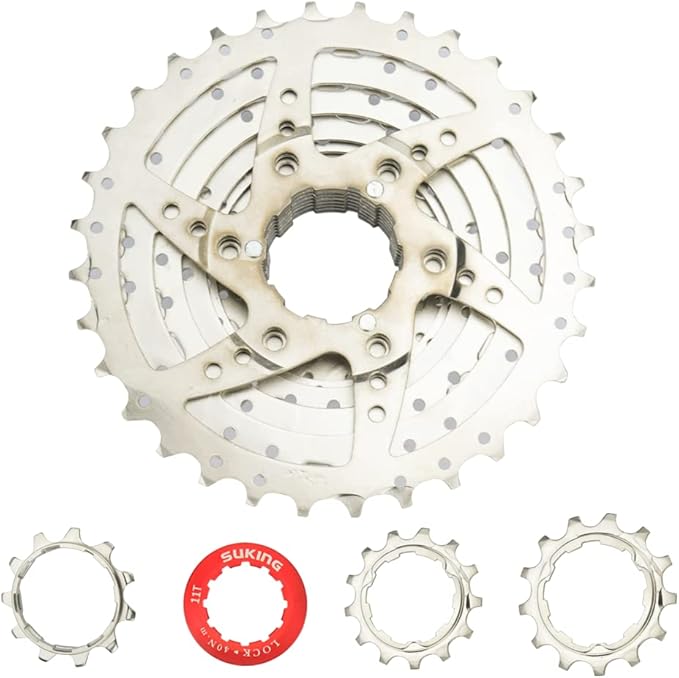 CYSKY 8/9/10/11/12-Speed Cassette 11-25T/28T/32T/34T/36T/40T/42T/46T/50T/52T Bike Sprocket Freewheel Compatible with Shimano, Sram HG Hub, Fit for Mountain Bike, Road Bike, MTB Cassette