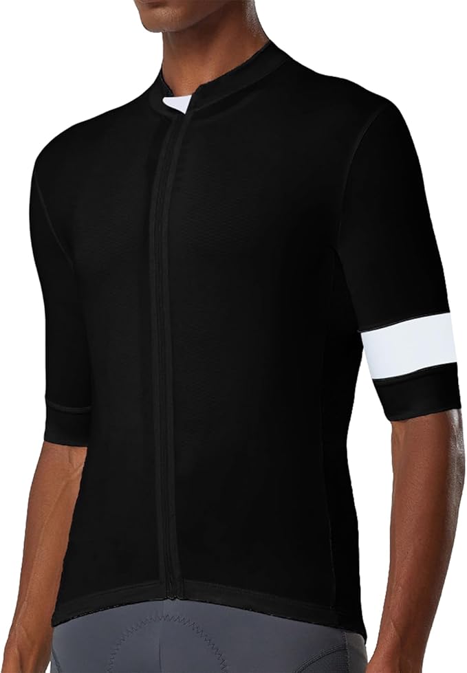 YKYWBIKE Cycling Jersey Men Aero Race Fit, Road Bike Jersey Short Sleeved Moisture Wicking, Breathable,Zip Pocket,UPF50＋