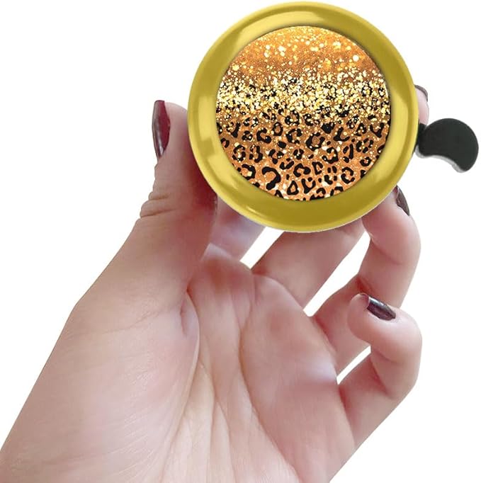 WIRESTER Gold Aluminum Round Bike Bell, Classic Ring Bicycle Bell, Bike Accessories Bell Ring for Adults Kids Girls Boys