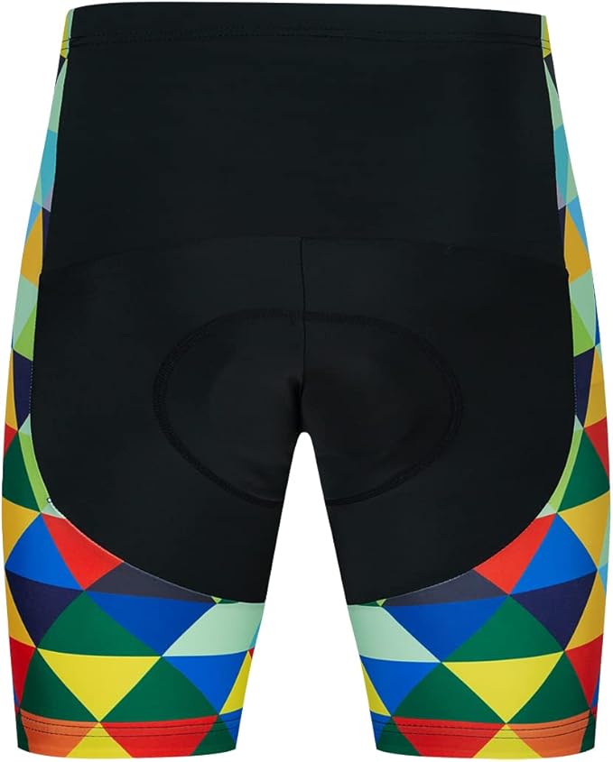 Weimostar Men's Cycling Jersey Short Sleeve Bike Clothing Multicolored Diamond