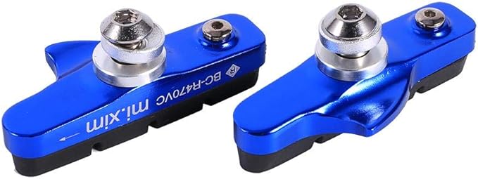 Tbest Road Brake Pad Blocks MTB BMX Mountain Bike V Brake Pads Brake Blocks 2pcs Aluminium Alloy Road Brake Shoes Drawer Style Brake Pads for Mountain Bike Cycling