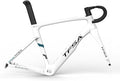 Carbon Fiber Track Frame 700C 49cm 52cm 54cm 56cm Fixed Gear Bike Frameset Road Bike Frameset Quick Release Frame F12x100mm R12x142mm QR Internal Routing(White,52cm)