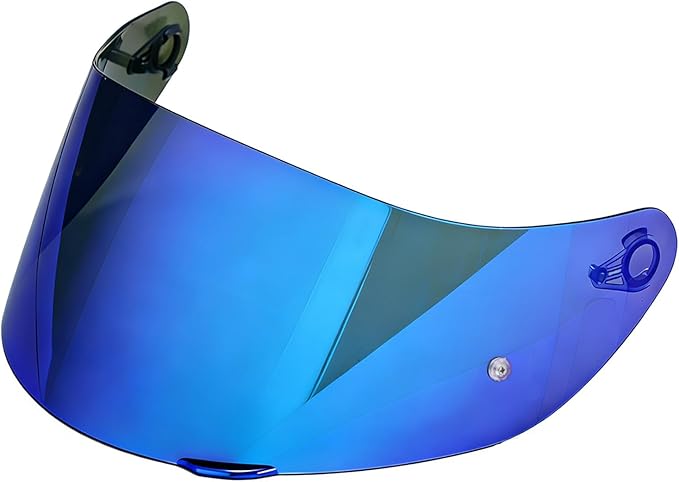 Motorcycle Helmet Visor for AGV K1 K1S K3SV K5 K5S, Anti-Scratch UV Protected Full Face Shield, High-Definition Tinted Mirror PC Lens, Day Riding (Smoke Revo Blue)