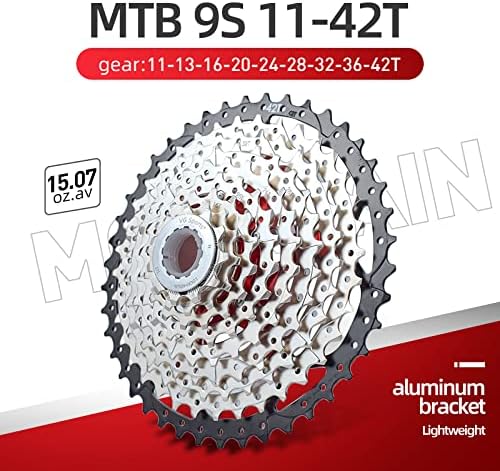 VG SPORTS 8/9/10/11/12 Speed Ultra-Light Bike Cassette for Mountain Bike 11-40T/11-42T/11-46T/11-50T/11-52T MTB Cassette Lightweight Aluminum Bracket Cassette