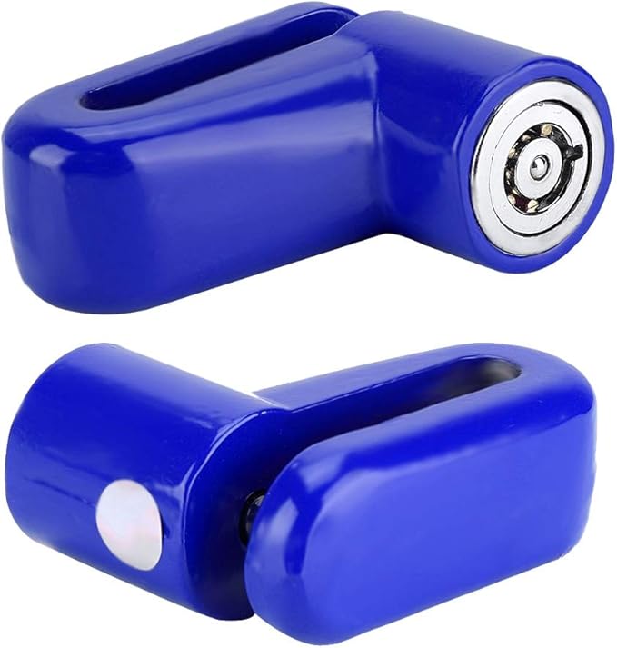 Heavy Duty Motorcycle Disc Lock, AntiTheft Pin Brake Wheel Security Lock with Alarm, Durable Bike Protection for Motorcycles & Scooters, Loud 110dB Alarm for Theft (Blue)
