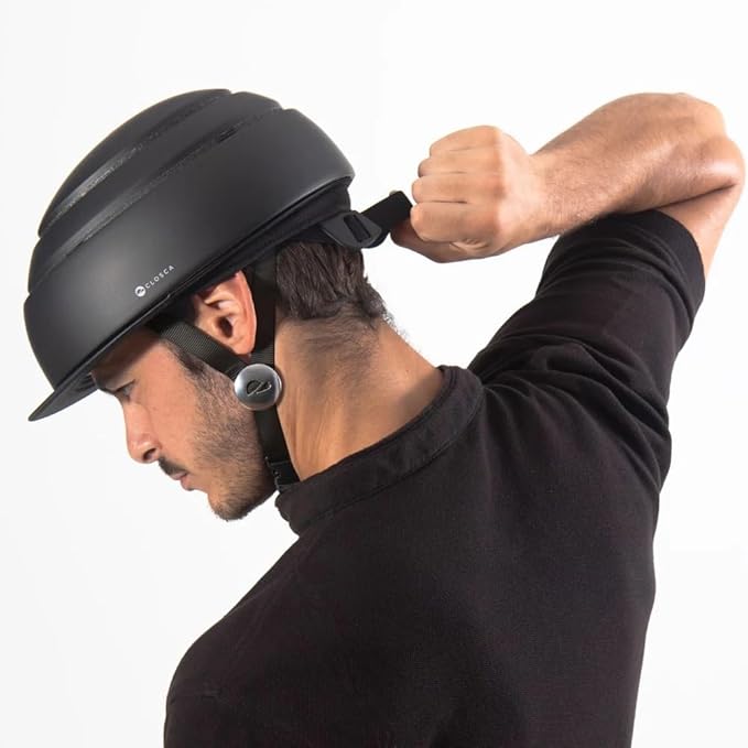 CLOSCA. Folding Helmet. Helmet with Visor. Adult Bicycle Helmet. Bike Helmet and Electric Scooter Helmet. Commuter Helmet. Collapsible Helmet. Helmet for Women and Helmet for Men.