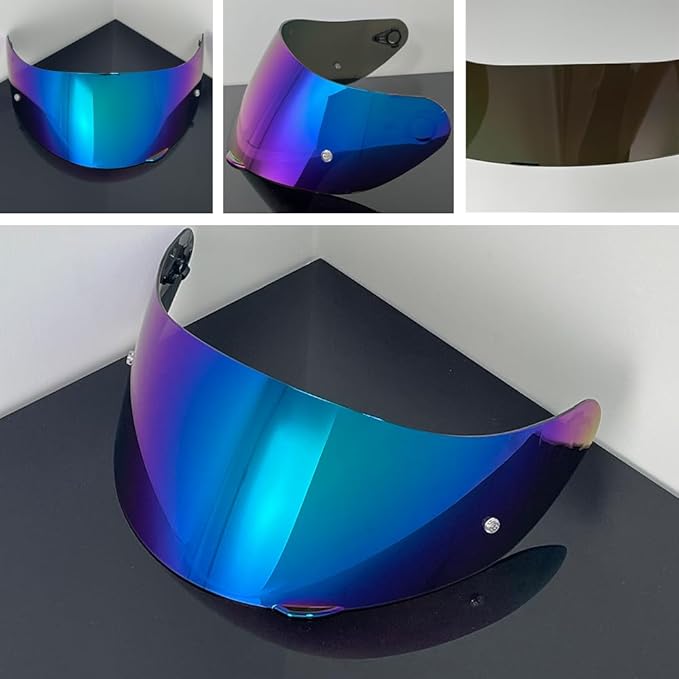 Helmet Visor Replacement,Motorcycle Helmet Face Shield for ILM 902,902L,902BT (Rainbow-Day Use Only)