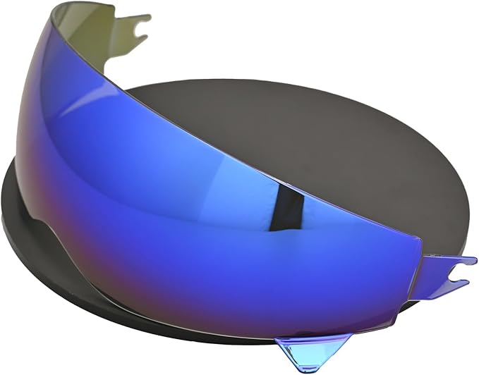 Compatible with EXO Covert Visor Replacement Motorcycle Helmet Visor Sun Protection Anti-Scratch, Universal(Revo Deep Blue)