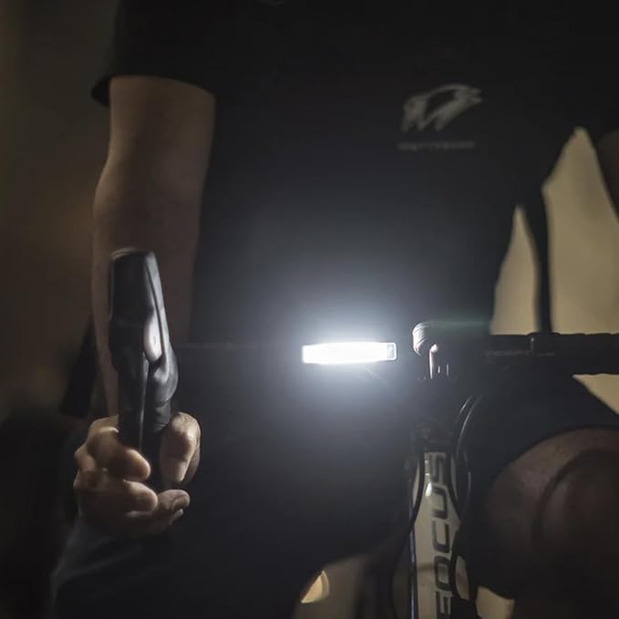 Knog Plus Front Bike Light - COB LED Bicycle Light,Bike Headlight Mounts on Handlebars,Front Forks,Helmet or Clips on Clothing - USB Rechargeable,Waterproof,Ultralight Cycling Safety Light,Translucent